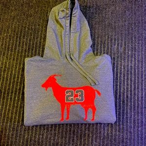 GOAT 23 Hoodie - homage to Michael Jordan. Size Large.